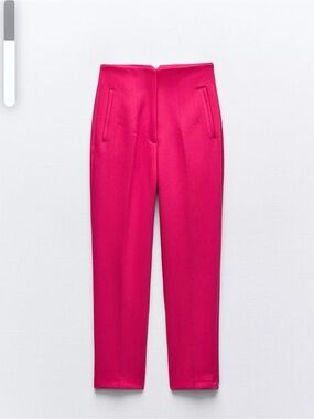 Zara Hot Pink Tailored Ankle Pants